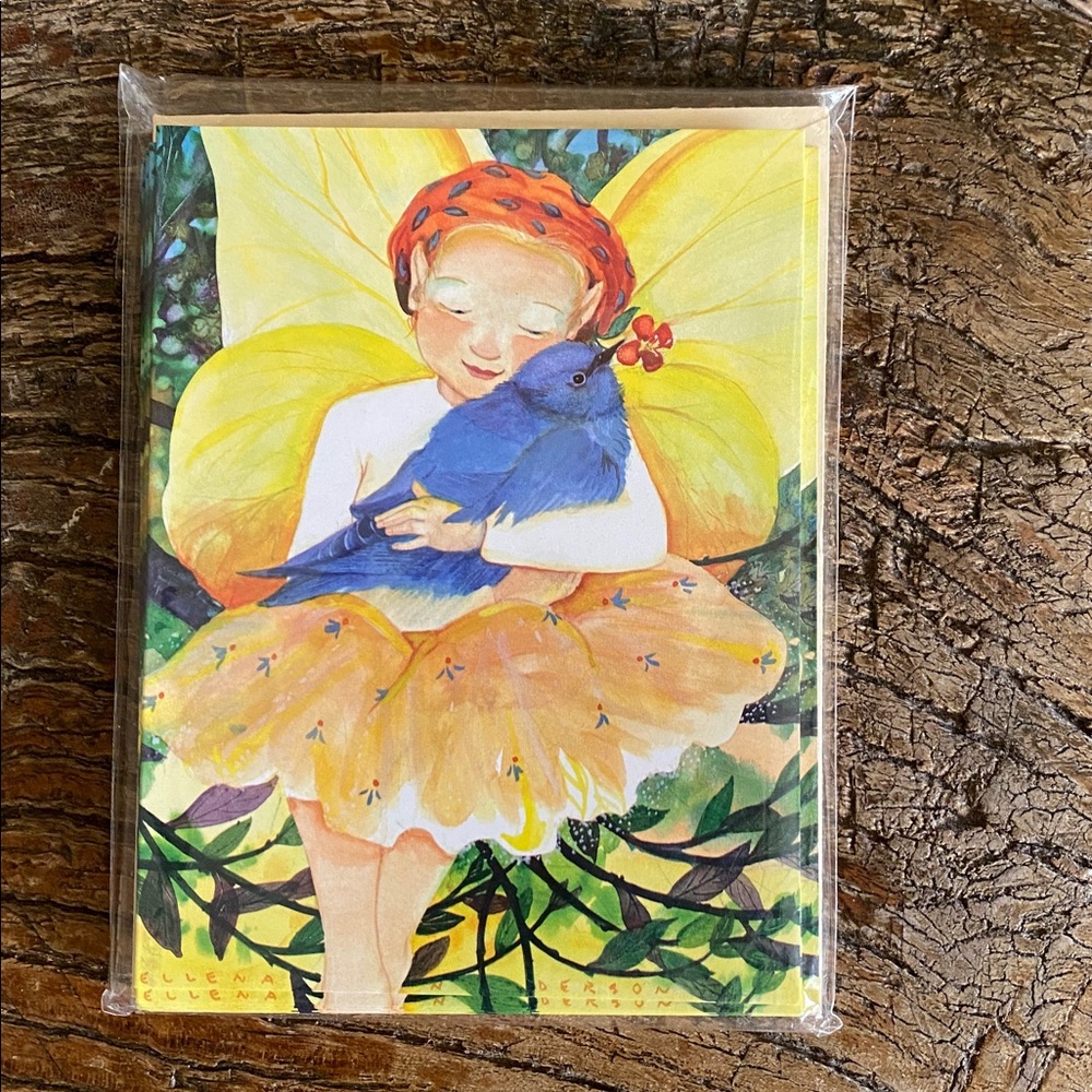 🧚‍♀️Fairy Holding Bird🐦 Notecards